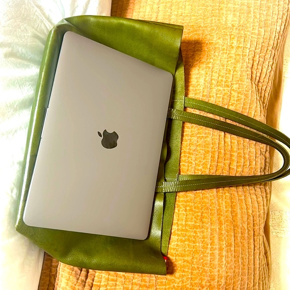 RARE Clare V bag tote leather large green - Picture 10 of 10